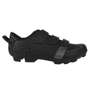 Pinnacle Mens 3 Touch Fastening Strap Cycling Shoes / Black